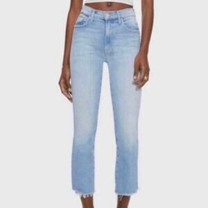 MOTHER Denim The Insider Step Crop Fray Jeans In Limited Edition 32 NWOT